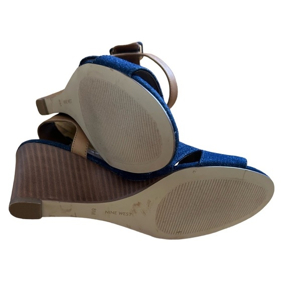 Nine West 3 Inch Heel, Open Toe Sandals. Size 8 - Picture 6 of 7